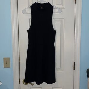 High Neck Free People Black Dress